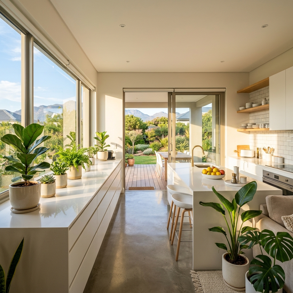 Spotlessly clean, bright modern home interior